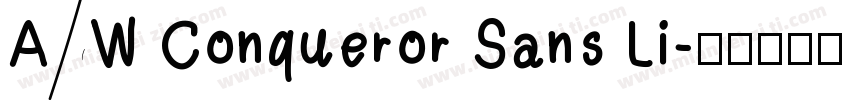 AW Conqueror Sans Li字体转换